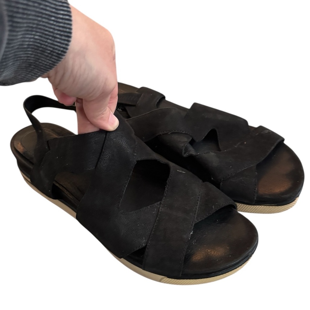 Eileen Fisher Black Women's Sandals, Size 8, Classic Sandal, Coastal, Comfort